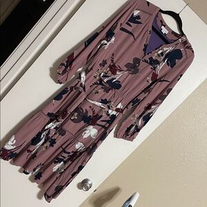 Liz Claiborne Long Sleeve Floral Dress